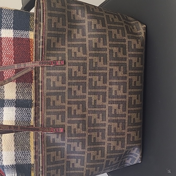 FENDI ZUCCA COATED FF TOTE- PINK INTERIOR - Picture 1 of 17